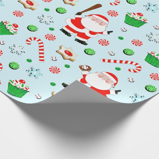 kerstfeestcadeau voor honkbal cadeaupapier (Hoek)