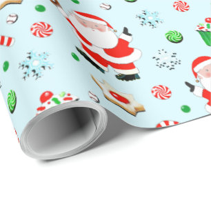 kerstfeestcadeau voor honkbal cadeaupapier