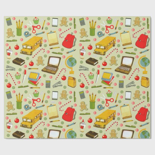 kerstfeestcadeau voor leraar cadeaupapier (Vlak)