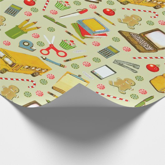 kerstfeestcadeau voor leraar cadeaupapier (Hoek)