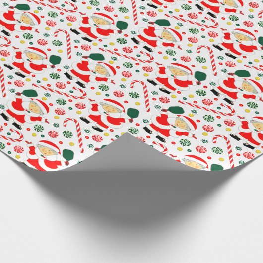 Kerstfeestcadeau voor Pickleball Cadeaupapier (Hoek)