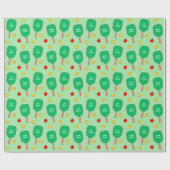 Kerstfeestcadeau voor Pickleball Cadeaupapier (Vlak)
