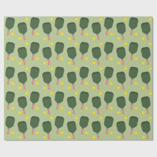 Kerstfeestcadeau voor Pickleball Cadeaupapier (Vlak)