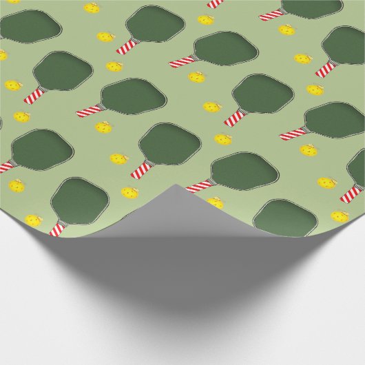 Kerstfeestcadeau voor Pickleball Cadeaupapier (Hoek)