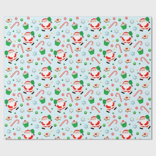 Kerstfeestcadeau voor Pickleball Cadeaupapier (Vlak)