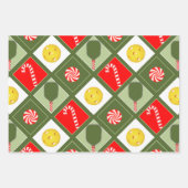 Kerstfeestcadeau voor Pickleball Inpakpapier Vel (Voorkant 3)