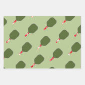 Kerstfeestcadeau voor Pickleball Inpakpapier Vel (Voorkant)