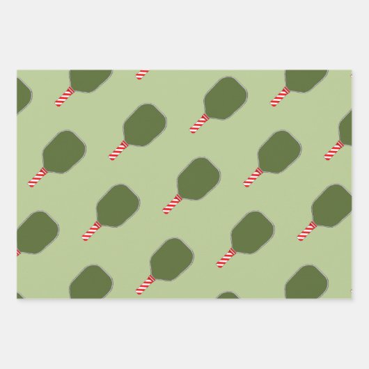 Kerstfeestcadeau voor Pickleball Inpakpapier Vel (Voorkant)
