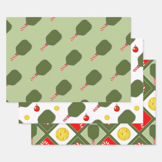 Kerstfeestcadeau voor Pickleball Inpakpapier Vel (Set)