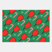 Kerstfeestcadeau voor Pickleball Inpakpapier Vel (Voorkant)