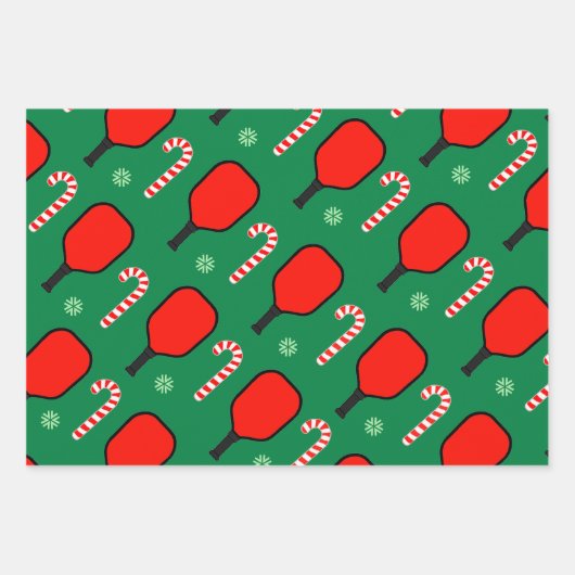 Kerstfeestcadeau voor Pickleball Inpakpapier Vel (Voorkant)