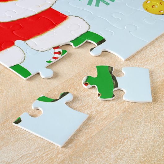 Kerstfeestcadeau voor Pickleball Legpuzzel (Zijkant)