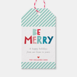 KERSTFEESTCADEAU wees vrolijk leuk kleurrijk kerst Cadeaulabel