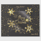 kerstfeestcadeautjes en uw wensen persoonlijk cadeaupapier (Vlak)