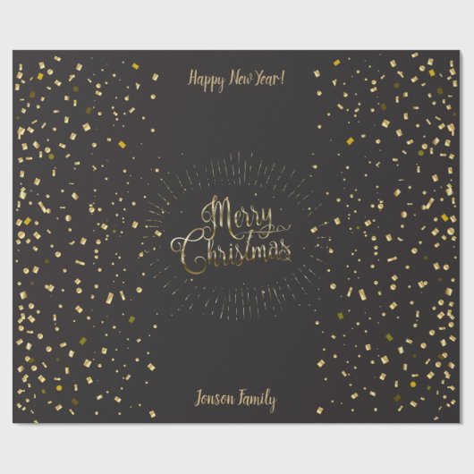kerstfeestcadeautjes en uw wensen persoonlijk cadeaupapier (Vlak)
