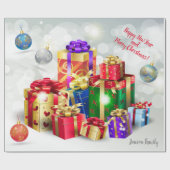 kerstfeestcadeautjes met uw wensen, persoonlijk cadeaupapier (Vlak)