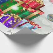 kerstfeestcadeautjes met uw wensen, persoonlijk cadeaupapier (Hoek)