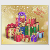 kerstfeestcadeautjes met uw wensen, persoonlijk cadeaupapier (Vlak)