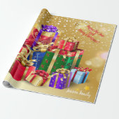 kerstfeestcadeautjes met uw wensen, persoonlijk cadeaupapier (Uitgerold)