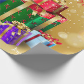kerstfeestcadeautjes met uw wensen, persoonlijk cadeaupapier (Hoek)