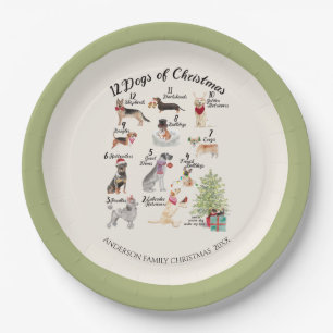 Kerstfeestdag 12 kerstfeestdagen papieren bordje