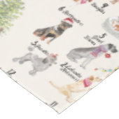 Kerstfeestdag 12 kersthonden tafelkleed (Gekanteld)