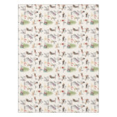 Kerstfeestdag 12 kersthonden tafelkleed (Voorkant)