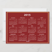 Kerstfeestdag 2015 - Agenda Feestdagenkaart (Achterkant)