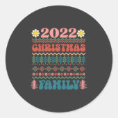 kerstfeestdag 2022 ronde sticker (Voorkant)