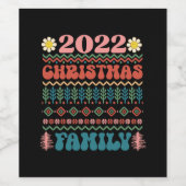 kerstfeestdag 2022 wijn etiket (Enkel label)
