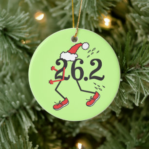 Kerstfeestdag 26.2 © Funny Marathon Runner Keramisch Ornament
