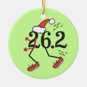 Kerstfeestdag 26.2 © Funny Marathon Runner Keramisch Ornament (Voorkant)