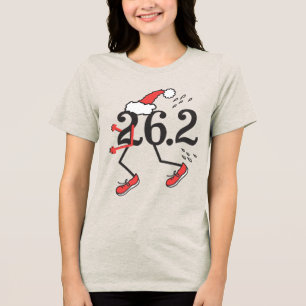 Kerstfeestdag 26.2 © Funny Marathon Runner Tri-Blend Shirt
