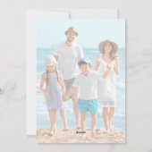 Kerstfeestdag 2 foto's Eenvoudige Trendy Beach Feestdagenkaart (Achterkant)