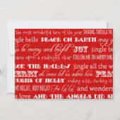 kerstfeestdag 3 fotocollage kaart | Rood (Achterkant)