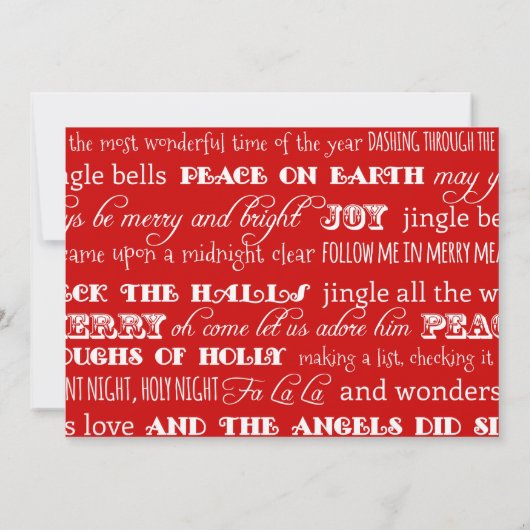 kerstfeestdag 3 fotocollage kaart | Rood (Achterkant)