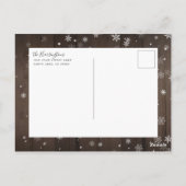 Kerstfeestdag 4 Foto  hout en sneeuw Briefkaart (Achterkant)