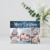 Kerstfeestdag, 5-pHOTO-feestdag Briefkaart (Staand voorkant)