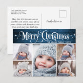 Kerstfeestdag, 5-pHOTO-feestdag Briefkaart (Voorkant / Achterkant)