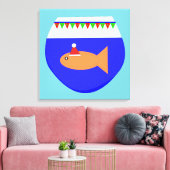 kerstfeestdag — Aangepast afdrukken van goudvis (Insitu (Woonkamer))