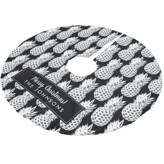 kerstfeestdag, aangepast anananassepatroon kerstboom rok (Gekanteld)