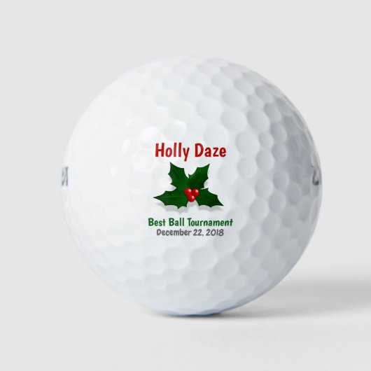 kerstfeestdag - aangepast toernooi golfballen (Voorkant)