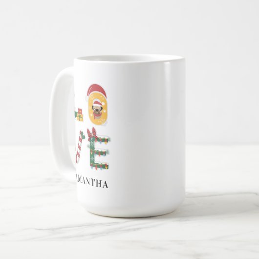 kerstfeestdag - Aangepaste bescherming Koffiemok (Voorkant links)