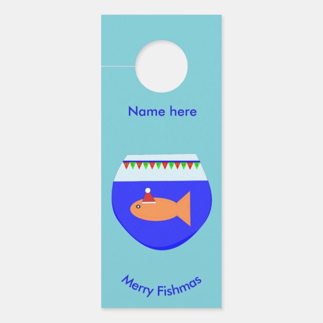 Kerstfeestdag - Aangepaste klep voor goudvis Deurhanger (Voorkant)