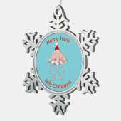 kerstfeestdag - Aangepaste versiering voor kwallen Tin Sneeuwvlok Ornament (Rechts)