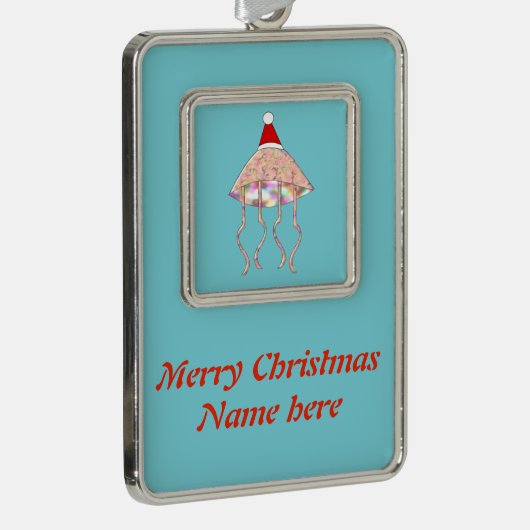 kerstfeestdag - Aangepaste versiering voor kwallen Verzilverd Omlijst Ornament (Rechts)