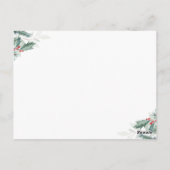 kerstfeestdag - aankondiging briefkaart (Achterkant)