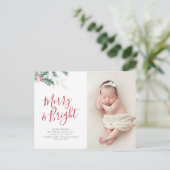 kerstfeestdag - aankondiging briefkaart (Staand voorkant)