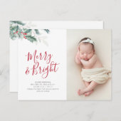 kerstfeestdag - aankondiging briefkaart (Voorkant / Achterkant)