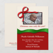 Kerstfeestdag - Aankondigingen van geboorte (Voorkant / Achterkant)